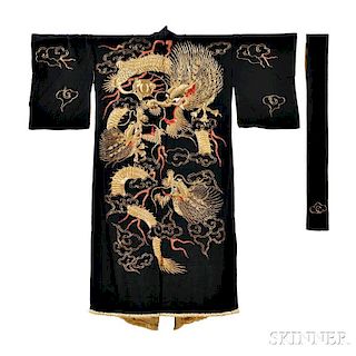 Black Silk Kimono