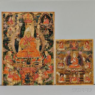 Two Thangkas of Tsong Khapa