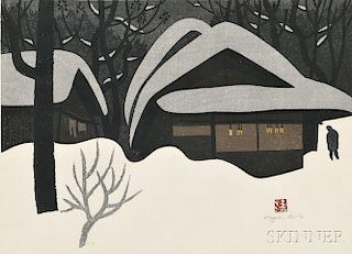 Kiyoshi Saito (1907-1997), Winter in Aizu 70's
