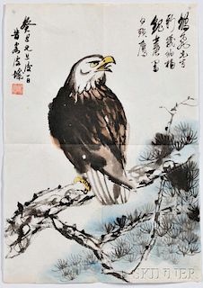 Loose Painting Depicting an Eagle