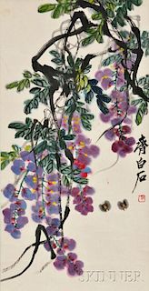 Hanging Scroll Depicting Wisteria