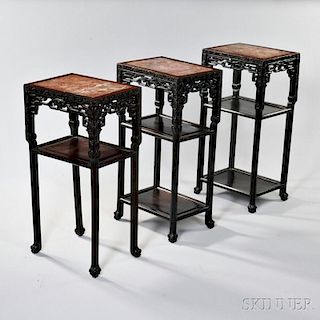 Four Export Marble-top Stands