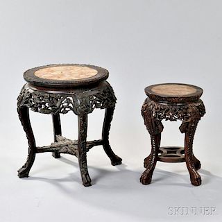 Two Export Marble-top Stands