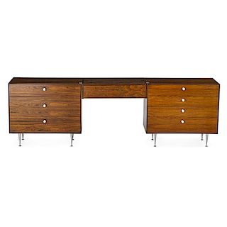 GEORGE NELSON Pair of Thin Edge cabinets, vanity