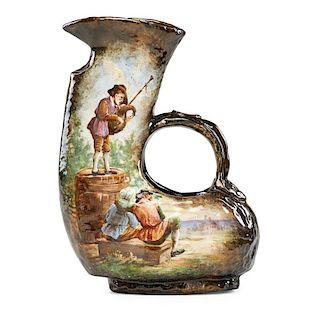 EMILE GALLE Glazed ceramic pitcher