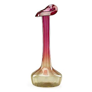 LIBBEY GLASS CO. Tall Amberina Jack-in-the-Pulpit