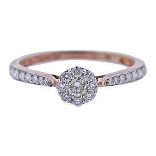 Kallati Gold Diamond Engagement Buttercup Ring