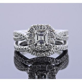Neil Lane Platinum Diamond Engagement Wedding Ring Set