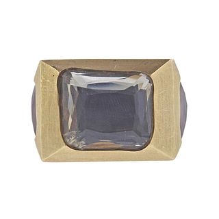 H. Stern 18k Gold Smokey Rose Quartz Ring
