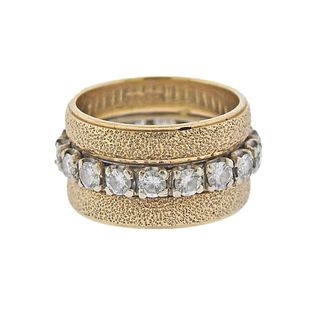 Vintage 14k Gold Diamond Band Ring