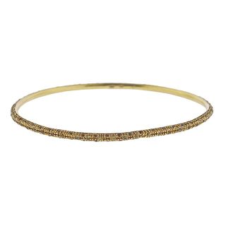 18k Gold Yellow Sapphire Bangle Bracelet