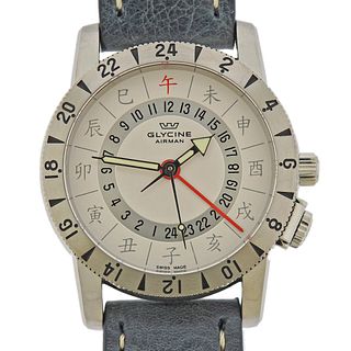 Glycine Airman Base 22 Chinese Characters Automatic Watch 3887.11C
