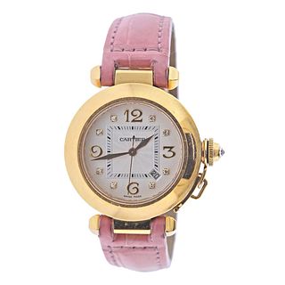 Cartier Pasha 18k Gold Diamond Automatic Ladies Watch 2397