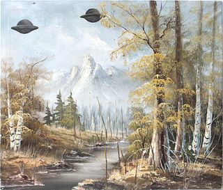 Bob Ross - Rare UFO Landscape