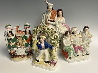 Four Staffordshire Figurines