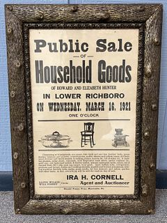 Pennsylvania Auction Advertisement