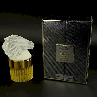 Boxed Lalique 3.3 fl. oz Pour Homme Eau de Parfum Lion Head Bottle.