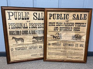 Two Auction Broadsides