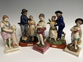 Five Pearlware Figurines