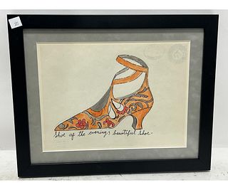 ATTRIBUTED TO ANDY WARHOL "SHOE OF THE EVENING"
