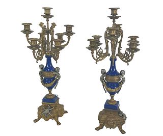 PAIR OF EMPIRE STYLE CANDELABRA