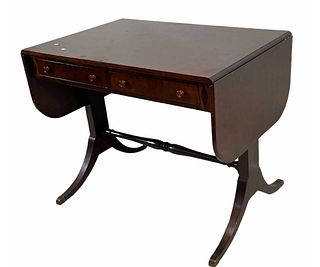 19th CENTURY MAHOGANY DROP LEAF SOFA TABLE