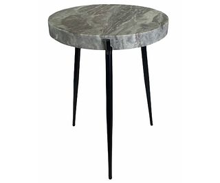 ROUND MARBLE TOP ACCENT TABLE