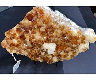 CITRINE PLATE WITH CALCITE
