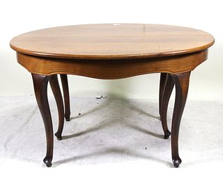 ANTIQUE DANISH OVAL TABLE WITH SIX LEGS