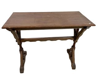 CIRCA 1870 ENGLISH PITCH PINE SIDE TABLE