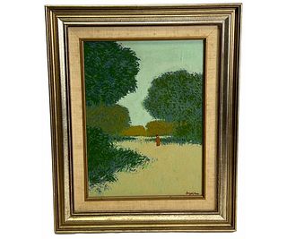 WILLIAM ANZALONE LANDSCAPE OIL ON CANVAS PAINTING