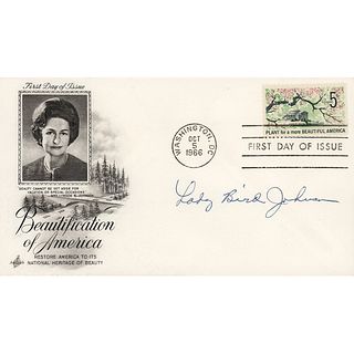 Lady Bird Johnson Signed First Day Cover