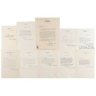 Eleanor Roosevelt (9) Typed Letters Signed