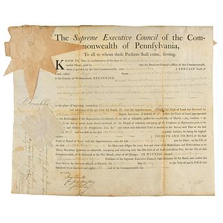 Benjamin Franklin Document Signed