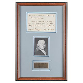 Edward Rutledge Autograph Letter Signed
