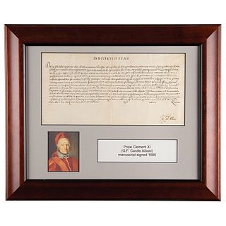 Pope Clement XI Document Signed