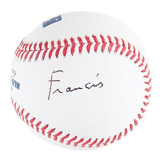 Pope Francis Signed Baseball
