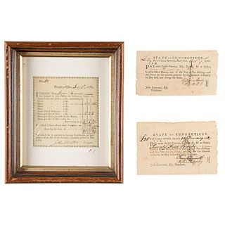 American Revolution: Connecticut (3) Financial Documents