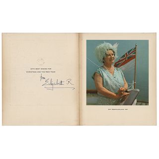 Elizabeth, Queen Mother Signed Christmas Card from 1967