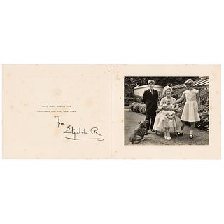 Elizabeth, Queen Mother Signed Christmas Card from 1960