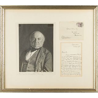 William Gladstone Autograph Letter Signed with Free Frank