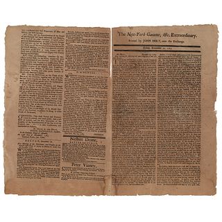 John Hancock: The New-York Gazette, &amp;c. Extraordinary Mentioning the Repeal of the Stamp Act