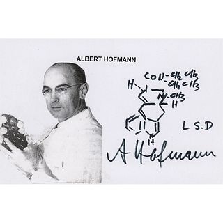 Albert Hofmann Signed Sketch