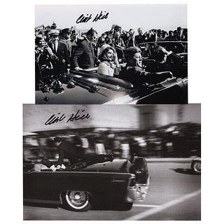 Kennedy Assassination: Clint Hill (2) Signed Photographs