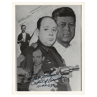 Kennedy Assassination: Maurice &#39;Nick&#39; McDonald Signed Photograph