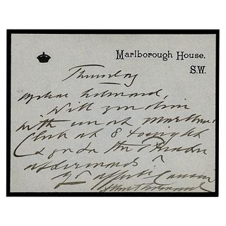 King Edward VII Autograph Letter Signed