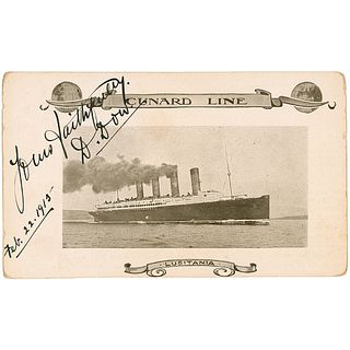Lusitania: Daniel Dow Signed Photograph