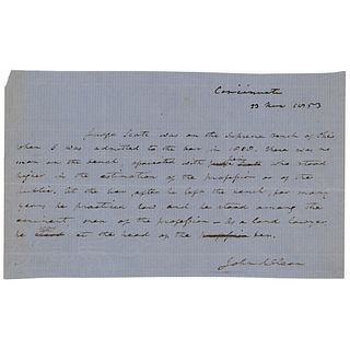 John McLean Autograph Letter Signed