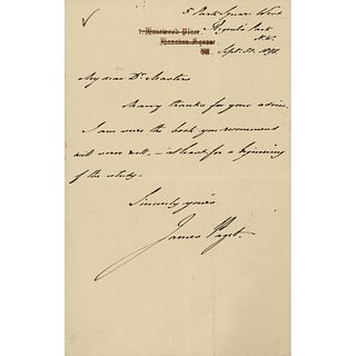 James Paget Autograph Letter Signed
