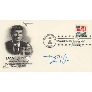 Dan Quayle Signed Inaugural Cover